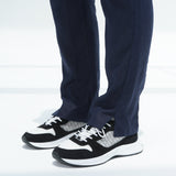 NAVY LINEN SPLIT TROUSERS