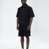 BLACK DENIM OVERSHIRT