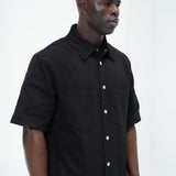 BLACK DENIM OVERSHIRT
