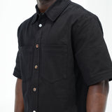 BLACK DENIM OVERSHIRT