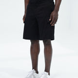 BLACK DENIM SHORTS