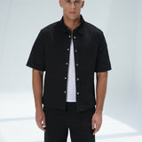 BLACK DENIM OVERSHIRT