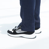 NAVY LINEN SPLIT TROUSERS