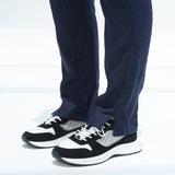 NAVY LINEN SPLIT TROUSERS